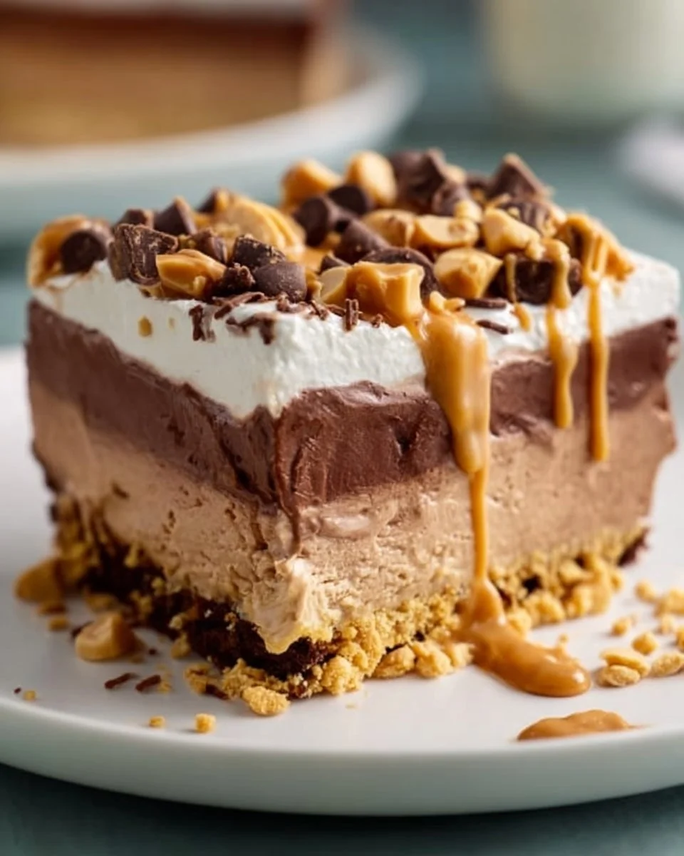 Delicious no-bake peanut butter chocolate mousse dessert in a bowl