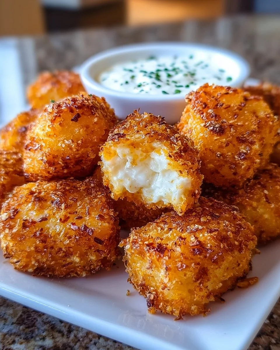 Delicious two ingredient cottage cheese tots ready to enjoy on a plate