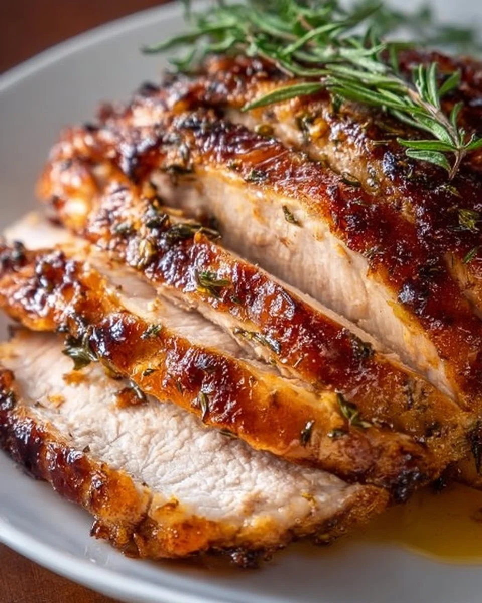 Delicious Butterball turkey breast roast cooked in a Crock Pot