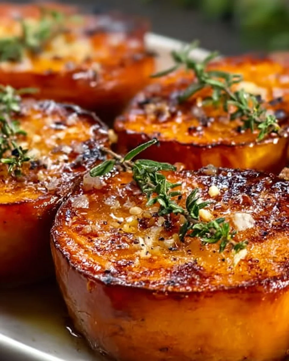Indulgent melting sweet potatoes dish, rich in flavor and comfort.