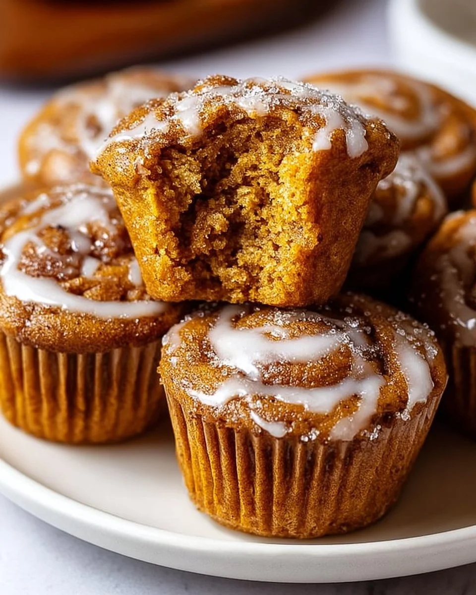 Freshly baked pumpkin muffins on a rustic table