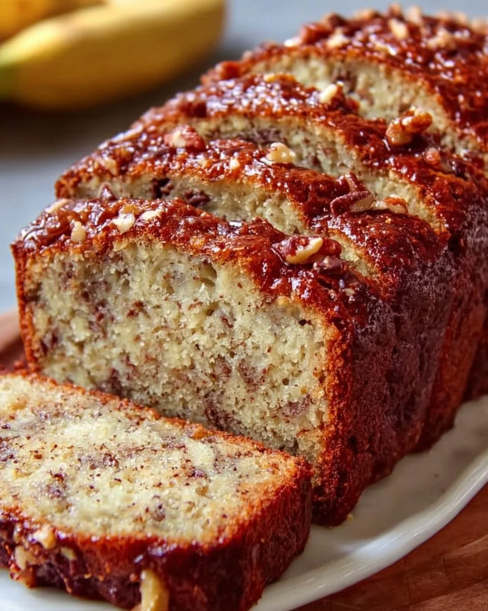 Delicious homemade banana bread cooling on a rack, perfect for kids.