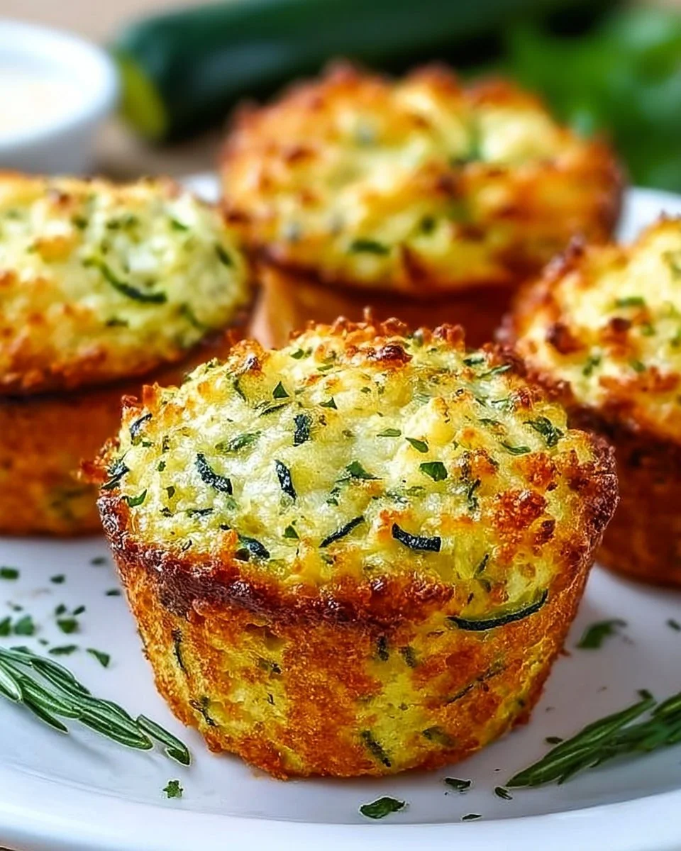 Crispy Parmesan Zucchini Muffins ready to be enjoyed as a healthy snack.