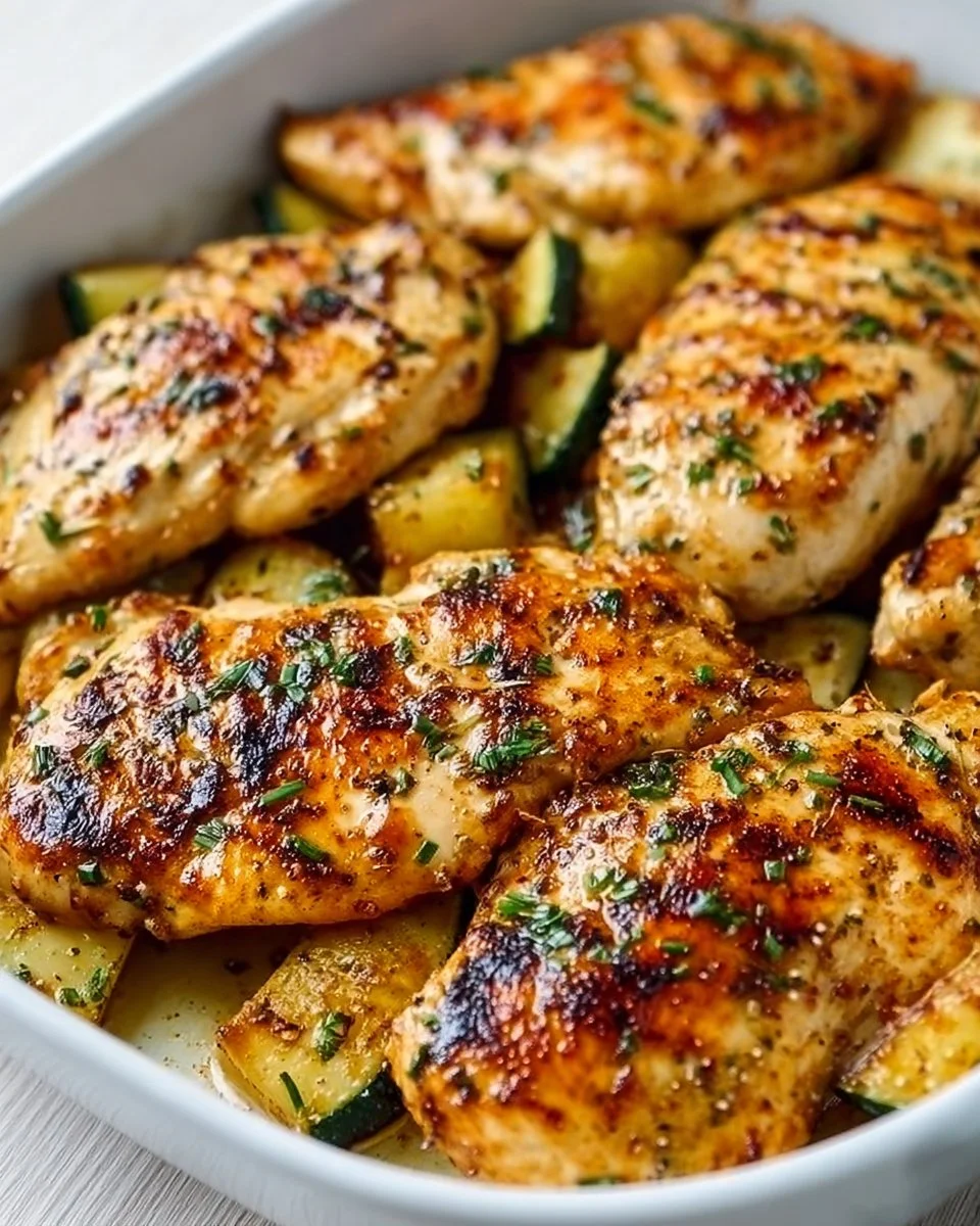 Deliciously prepared easy juicy chicken ready to enjoy on a plate.
