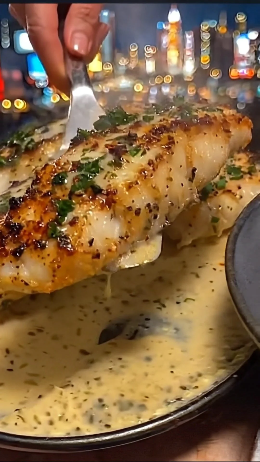 Delicious creamy garlic butter lobster tails served on a plate