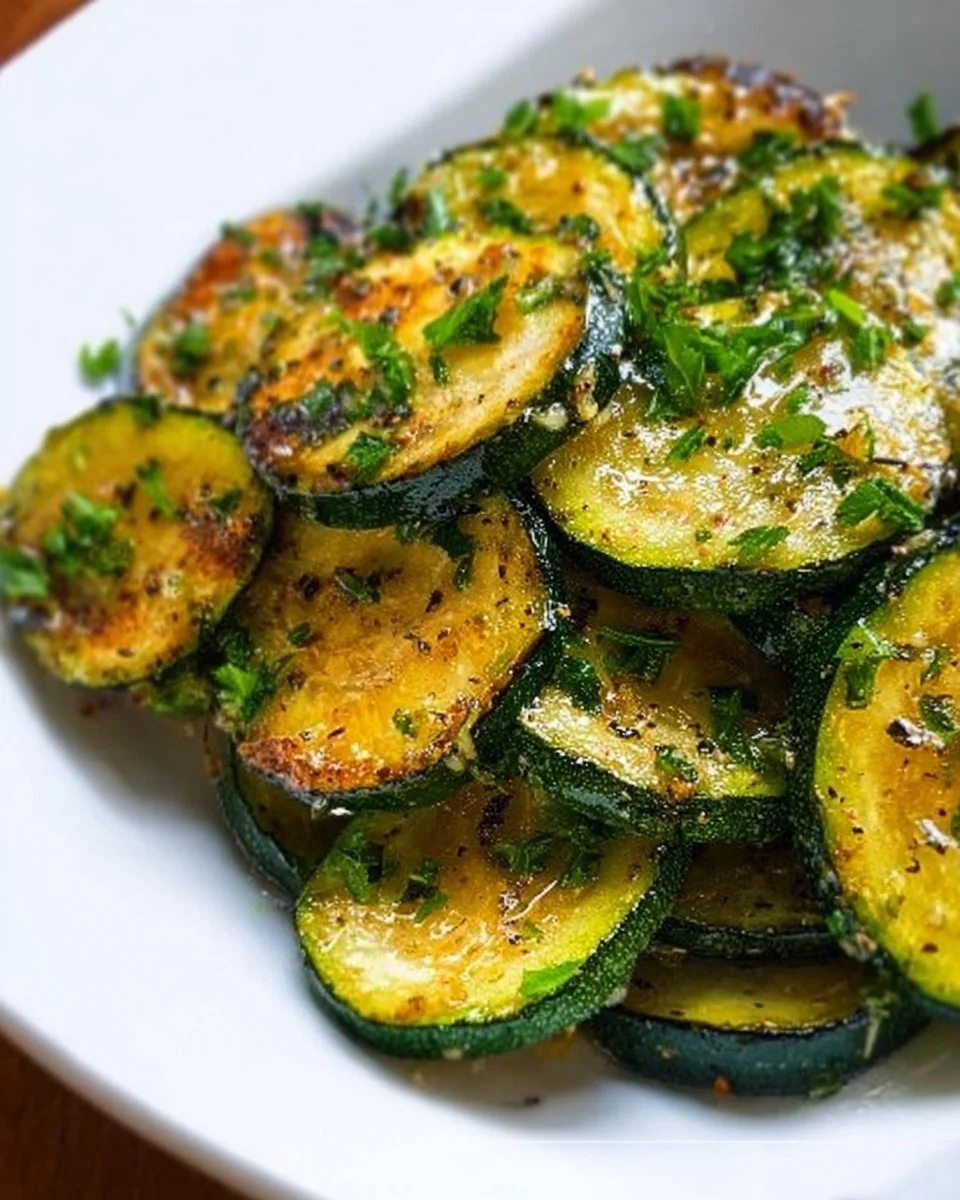 Deliciously sautéed zucchini served in a bowl, garnished and ready to enjoy.