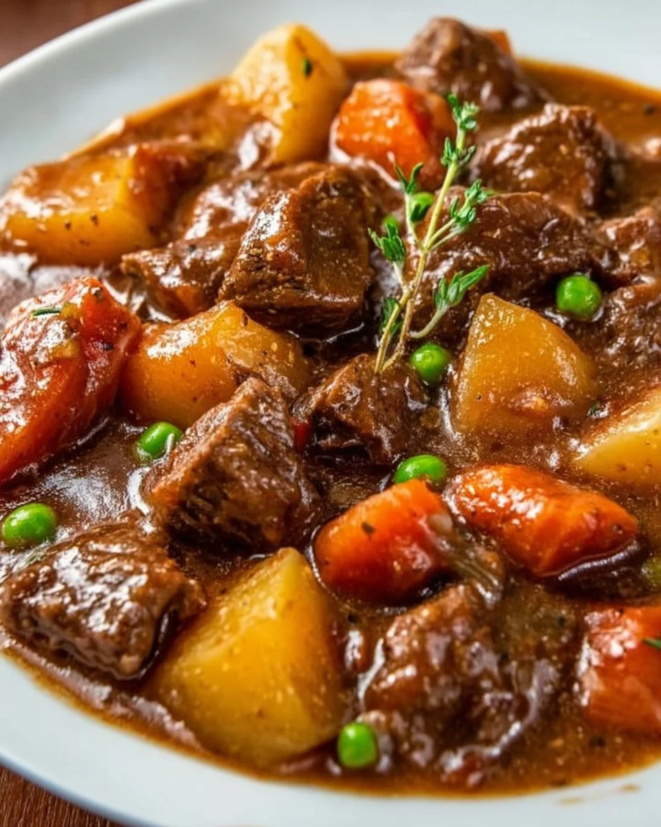 Delicious slow cooker beef stew with tender meat and fresh vegetables