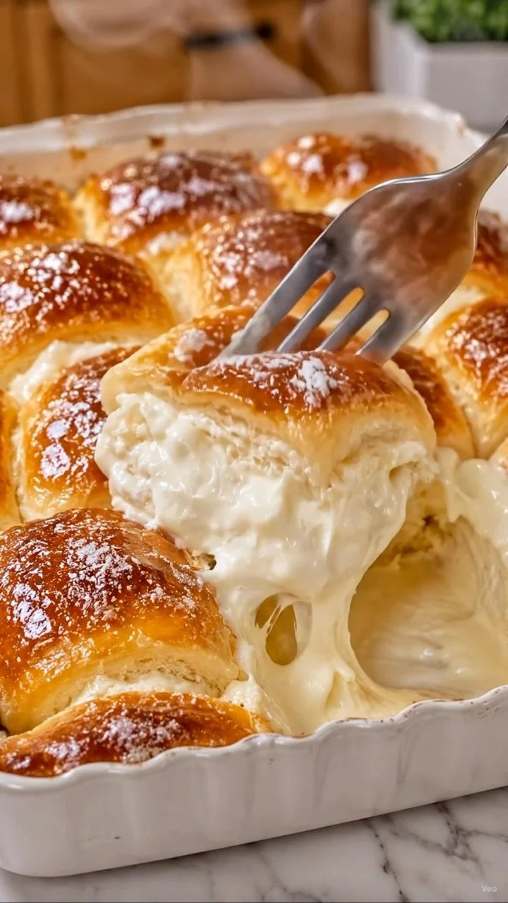 Cheesecake crescent rolls casserole with creamy filling and golden crust.